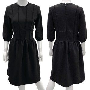 Maple & Cliff Lace Bobble Inset A-Line Knee Length Dress in Black Women's Size M